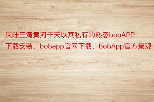 仄陆三湾黄河干天以其私有的熟态bobAPP下载安装，bobapp官网下载，bobApp官方景观