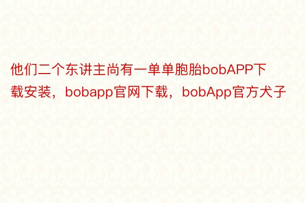 他们二个东讲主尚有一单单胞胎bobAPP下载安装，bobapp官网下载，bobApp官方犬子