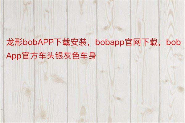 龙形bobAPP下载安装，bobapp官网下载，bobApp官方车头银灰色车身