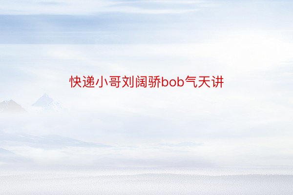 快递小哥刘阔骄bob气天讲